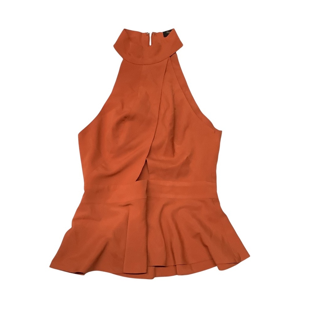 House of Harlow X revolve peplum burnt orange top